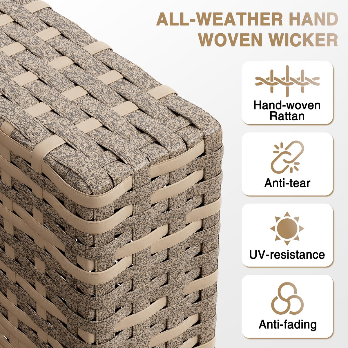 Aoxun 7-Piece Wicker Patio Furniture Set