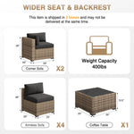 Aoxun 7-Piece Wicker Patio Furniture Set
