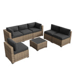 Aoxun 7-Piece Wicker Patio Furniture Set