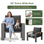Aoxun Aluminum Patio Furniture Set