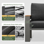 Aoxun Aluminum Patio Furniture Set