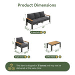Aoxun Aluminum Patio Furniture Set