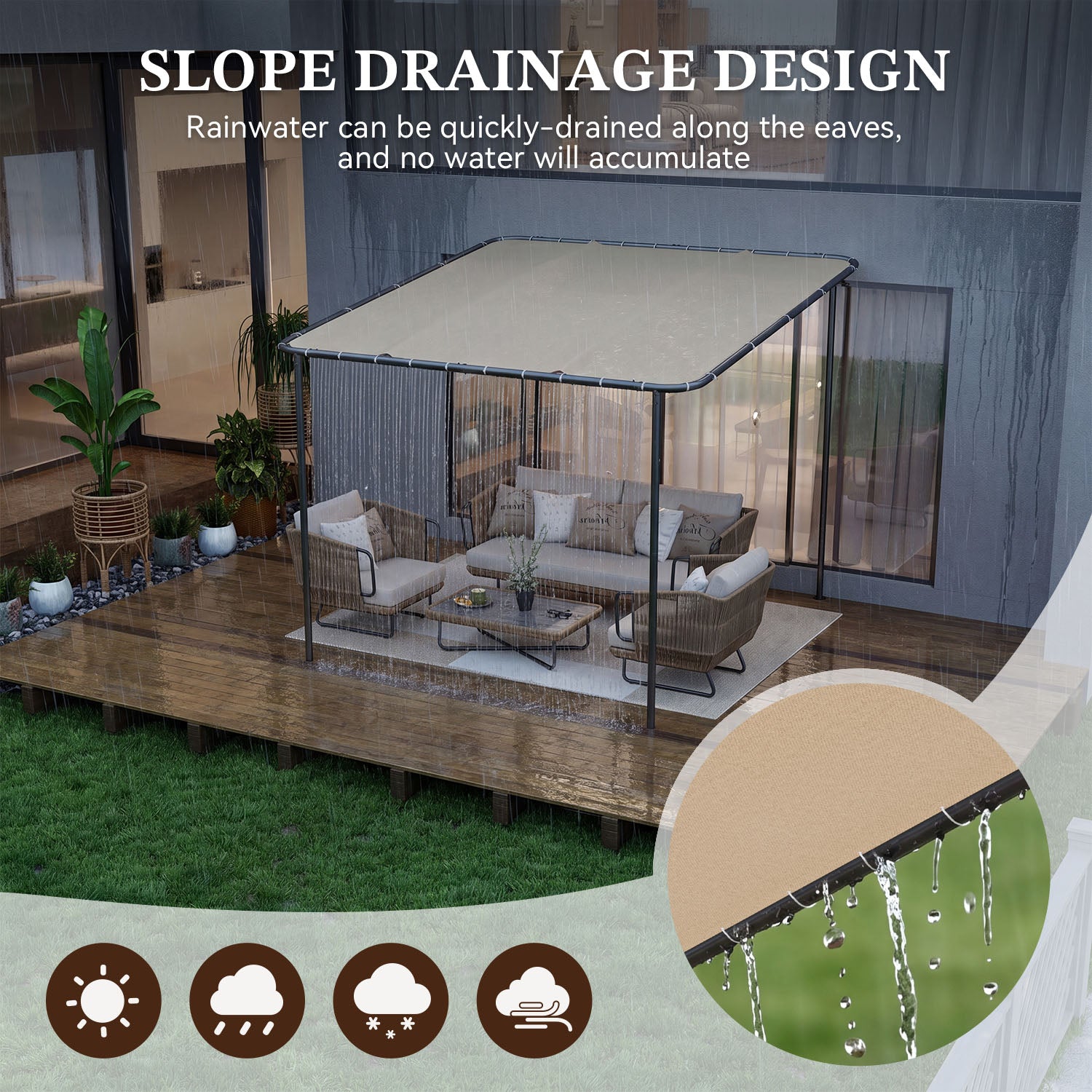 10' x 10' Lean-to Gazebo - View 5