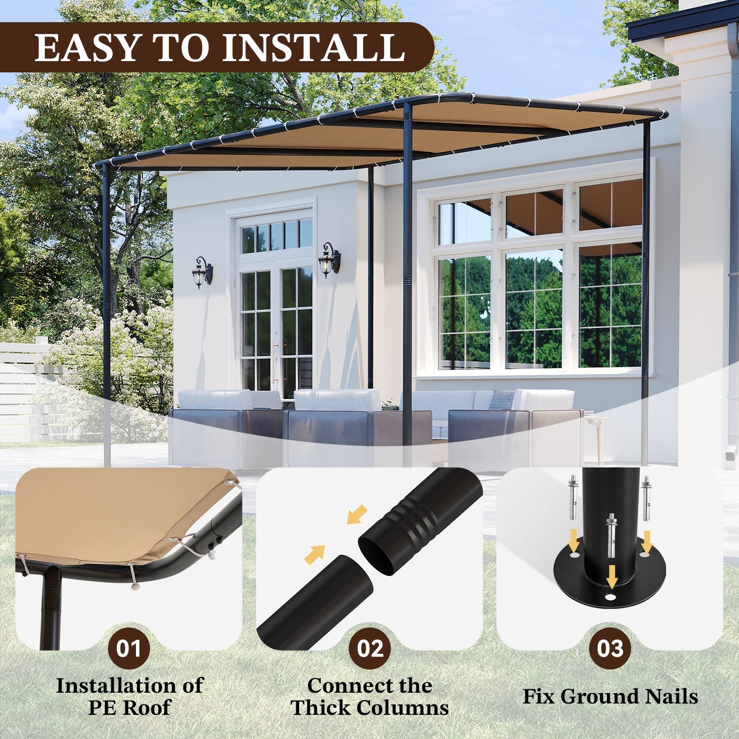 10' x 10' Lean-to Gazebo - View 2