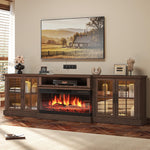 Aoxun 98-Inch Modern Fireplace TV Stand