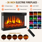 Aoxun 98-Inch Modern Fireplace TV Stand