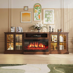 Aoxun 98-Inch Modern Fireplace TV Stand