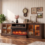 Aoxun 98-Inch Modern Fireplace TV Stand