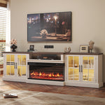 Aoxun 98-Inch Modern Fireplace TV Stand
