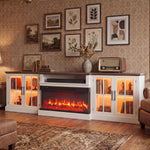 Aoxun 98-Inch Modern Fireplace TV Stand
