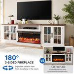 Aoxun 98-Inch Modern Fireplace TV Stand