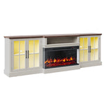 Aoxun 98-Inch Modern Fireplace TV Stand