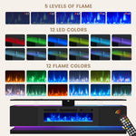 Aoxun Modern Fireplace TV Stand