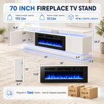 Aoxun Modern Fireplace TV Stand