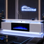 Aoxun Modern Fireplace TV Stand