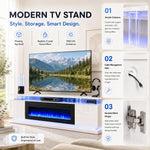 Aoxun Modern Fireplace TV Stand