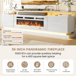 Aoxun Modern Fireplace TV Stand