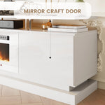 Aoxun Modern Fireplace TV Stand
