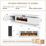 Aoxun Modern Fireplace TV Stand