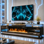 Aoxun Modern Fireplace TV Stand