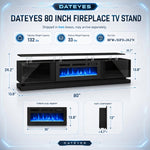 Aoxun Modern Fireplace TV Stand