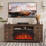 Aoxun 70-Inch Farmhouse Fireplace TV Stand