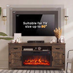 Aoxun 70-Inch Farmhouse Fireplace TV Stand
