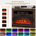 Aoxun 70-Inch Farmhouse Fireplace TV Stand