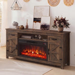Aoxun 70-Inch Farmhouse Fireplace TV Stand