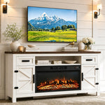 Aoxun 70-Inch Farmhouse Fireplace TV Stand