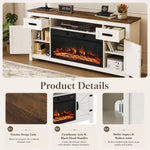 Aoxun 70-Inch Farmhouse Fireplace TV Stand