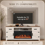 Aoxun 70-Inch Farmhouse Fireplace TV Stand
