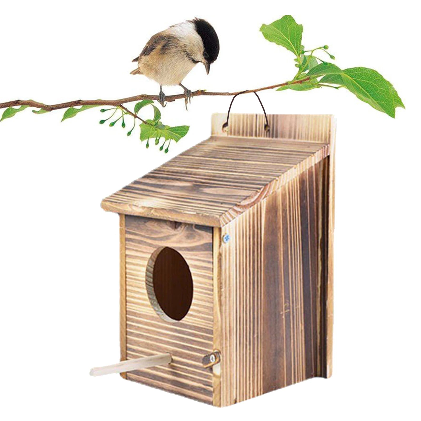 Wooden Bird House, Outdoor Weatherproof Bird Nest