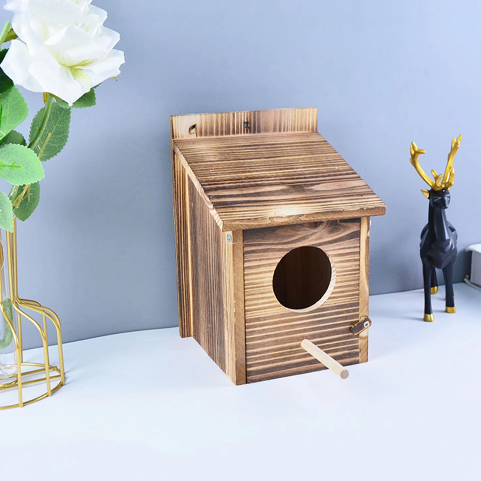 Wooden Bird House, Outdoor Weatherproof Bird Nest