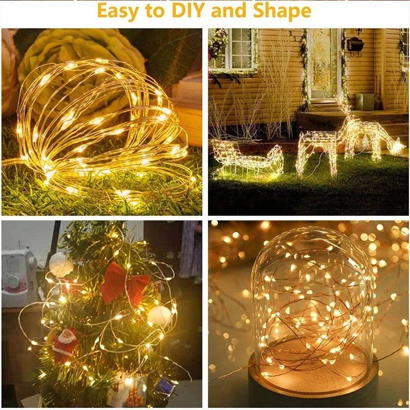 LED Curtain String Lights, IP65 Waterproof USB Powered