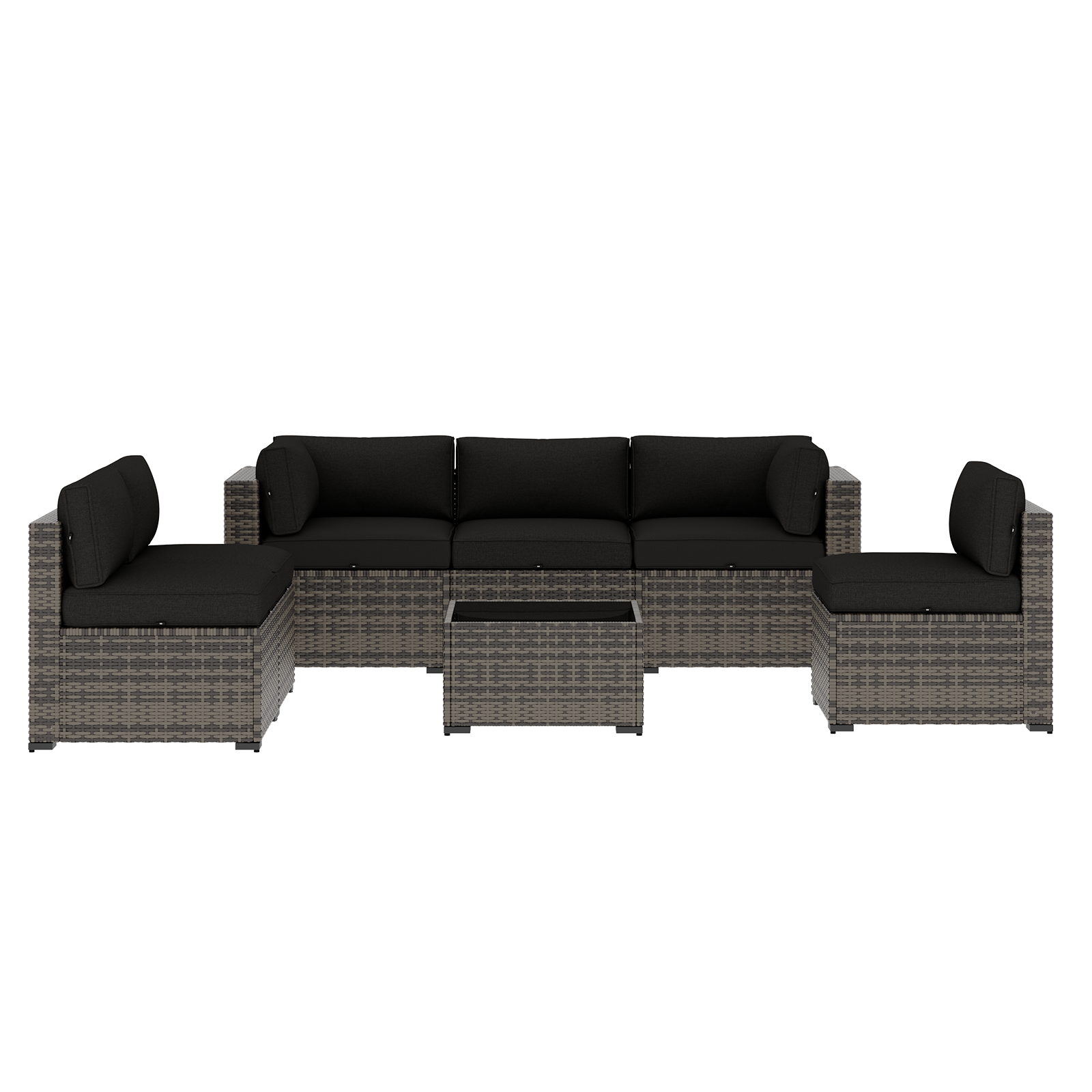 Aoxun Patio Furniture Sets Wicker Outdoor Conversation Set Sectional Sofa for Backyard, Poolside, Garden