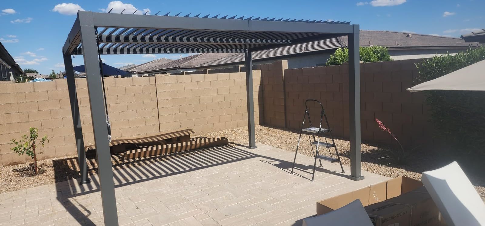 10x12 Aluminum Frame Louvered Pergola