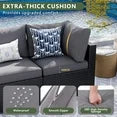 7 Piece Patio Furniture Set Wicker Rattan Patio Sectional Sofa Set Outdoor Seating Furniture with 4'' Thickened Cushion, Gray (Include Waterproof Cover)