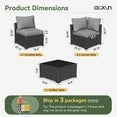 7 Piece Patio Furniture Set Wicker Rattan Patio Sectional Sofa Set Outdoor Seating Furniture with 4'' Thickened Cushion, Gray (Include Waterproof Cover)