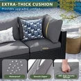 10 Piece Patio Furniture Set Wicker Rattan Patio Sectional Sofa Set Outdoor Seating Furniture with 4'' Thickened Cushion, Gray (Include Waterproof Cover)