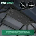 Clouddwell 12'x14' Hardtop Gazebo - Polycarbonate Double Roof with Netting & Curtains for Patio, Garden Sun Protection,Gray