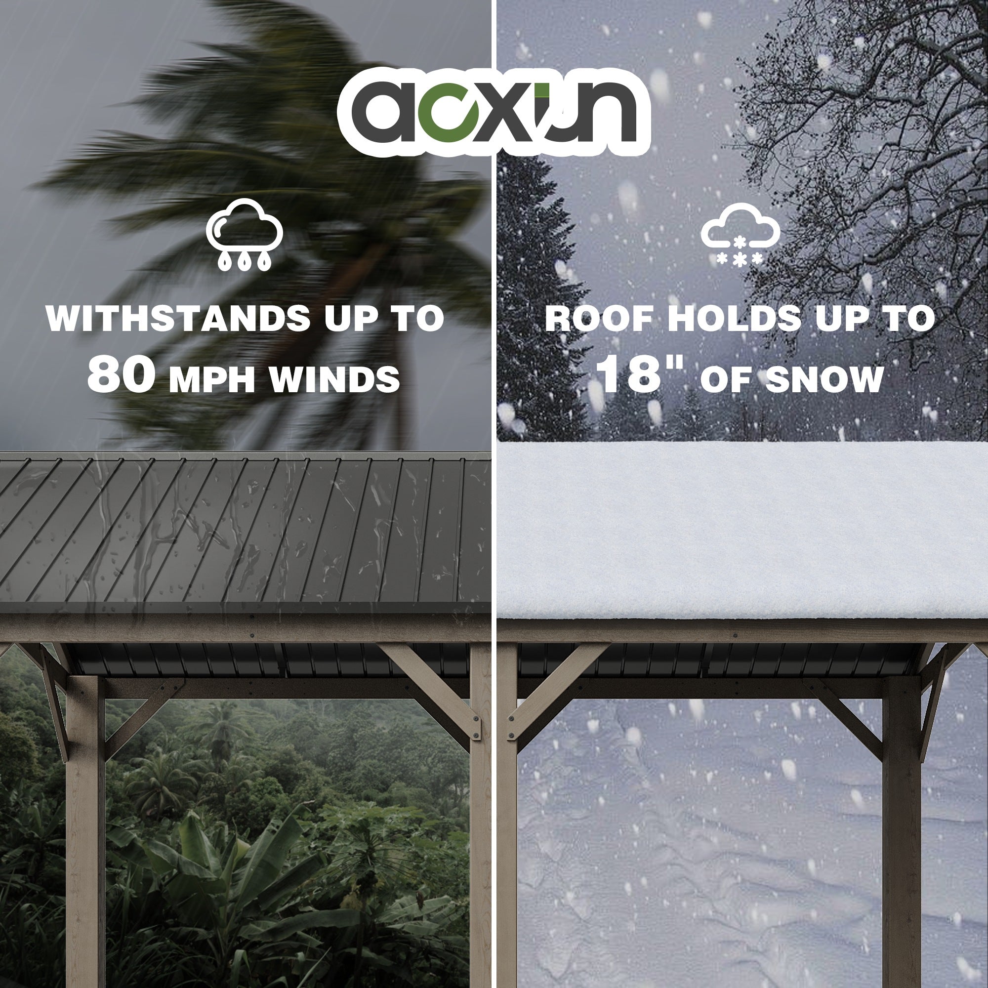 Cedar Wood Pavilion Gazebo with Gable Roof