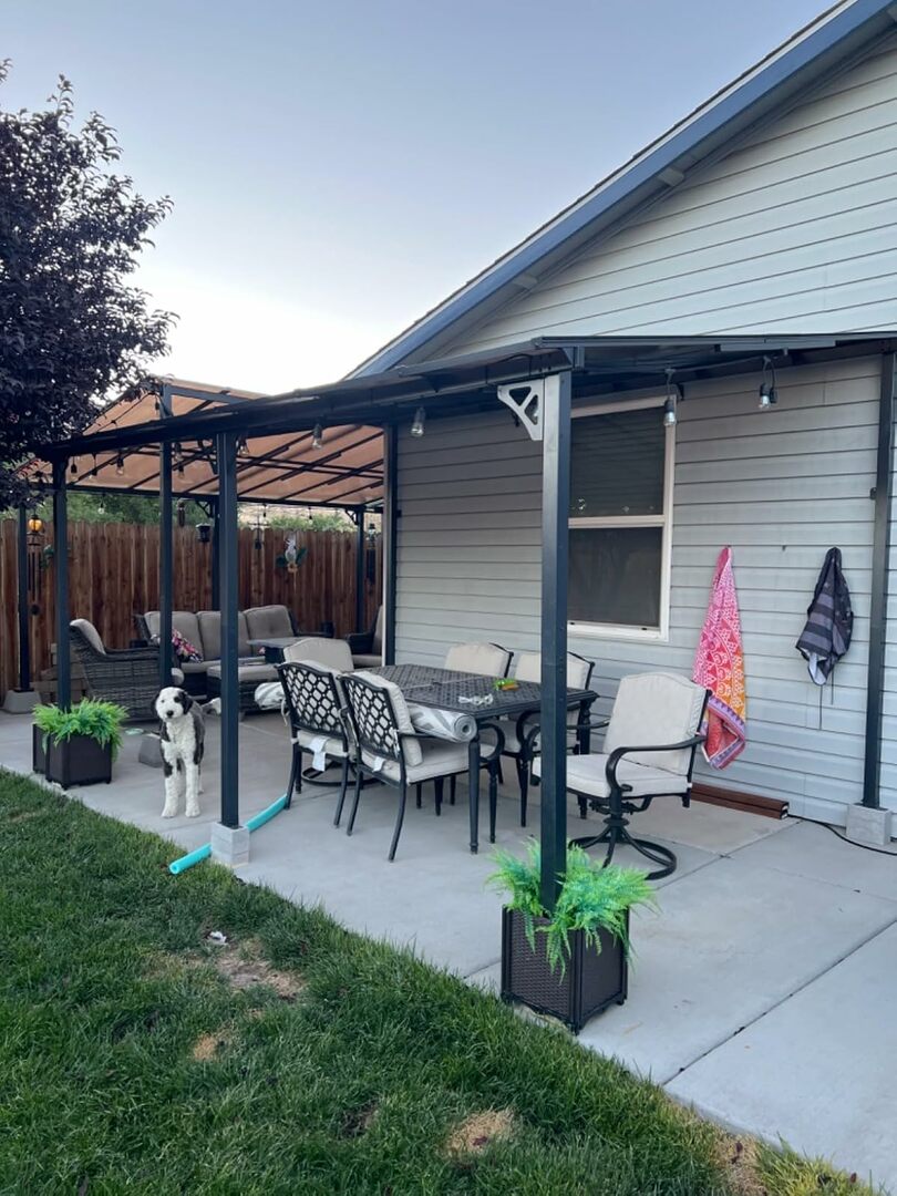 Polycarbonate Wall Mounted Lean To Gazebo
