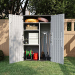 Resin Vertical Shed with Floor, Tall Tool Shed with Lockable Doors, DIY Friendly, 64 Cubic Feet