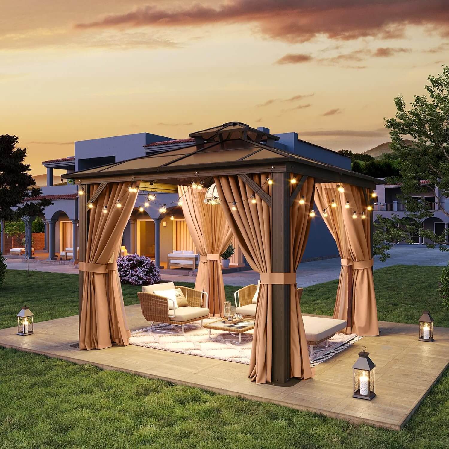 Polycarbonate Hardtop Gazebo