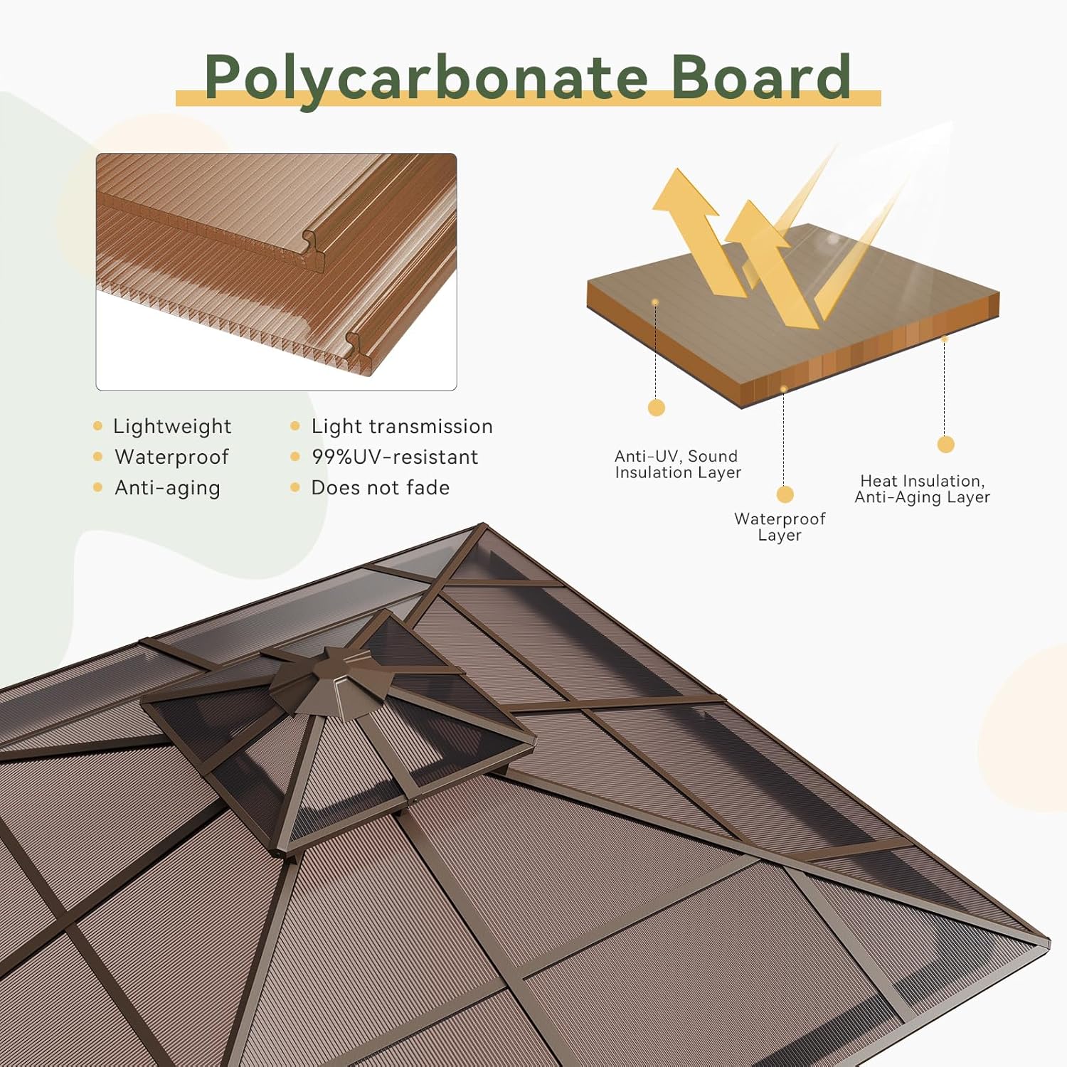 Polycarbonate Hardtop Gazebo